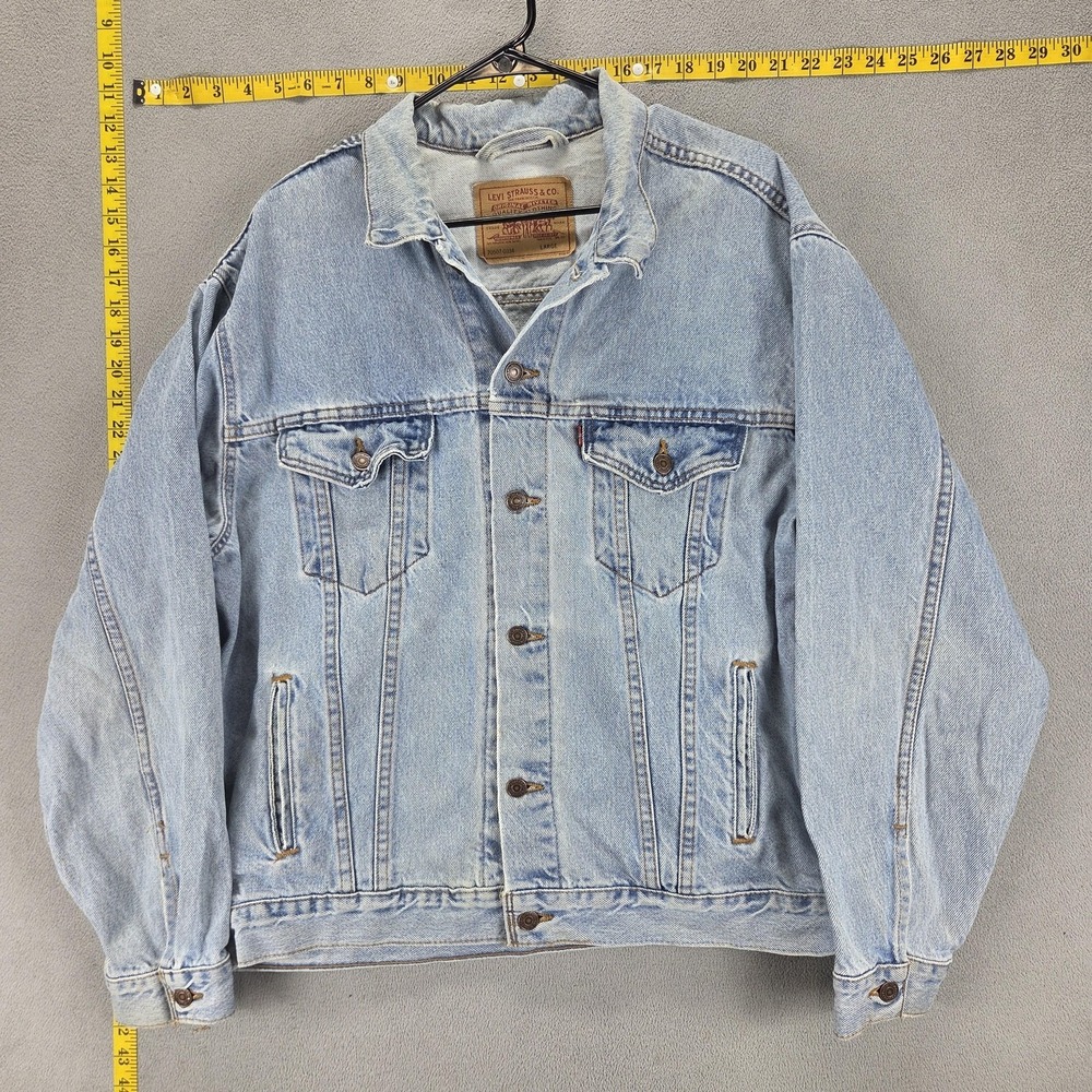 Vintage Levis Jacket Mens Large Blue Denim Trucker Jean Made in USA 70507-0334